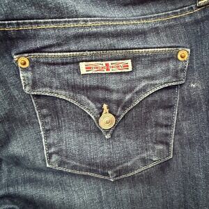 Hudson Collin Skinny Jeans Women's 28 Double Button Flap Pocket Dark Wash $195